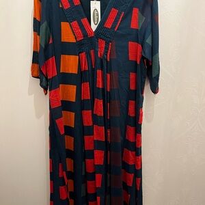 Multicolor Geometric Women's Dress